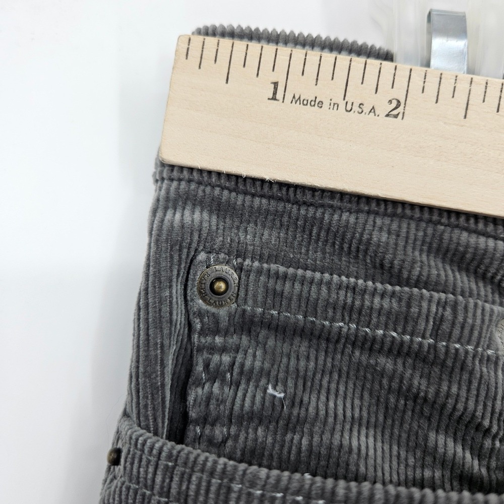 Lauren Ralph Lauren Pants Womens 10 Gray Corduroy Casual Mid Rise Straight Leg - Picture 10 of 13